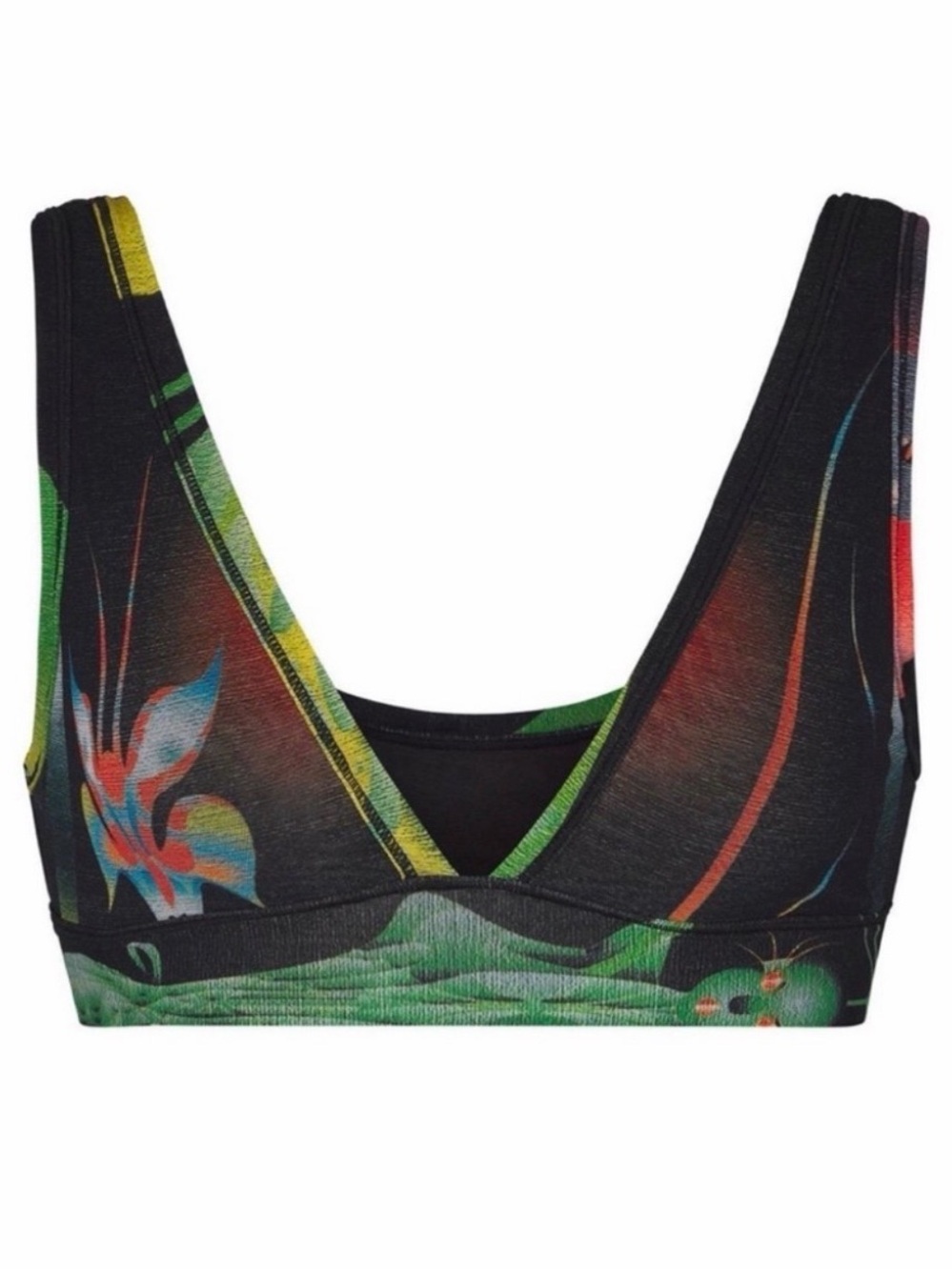 SKIMS Firpal Obsidian Print Mesh Bralette